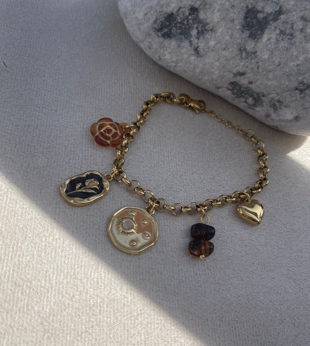 Bracelet Charms Doré – Bohème
